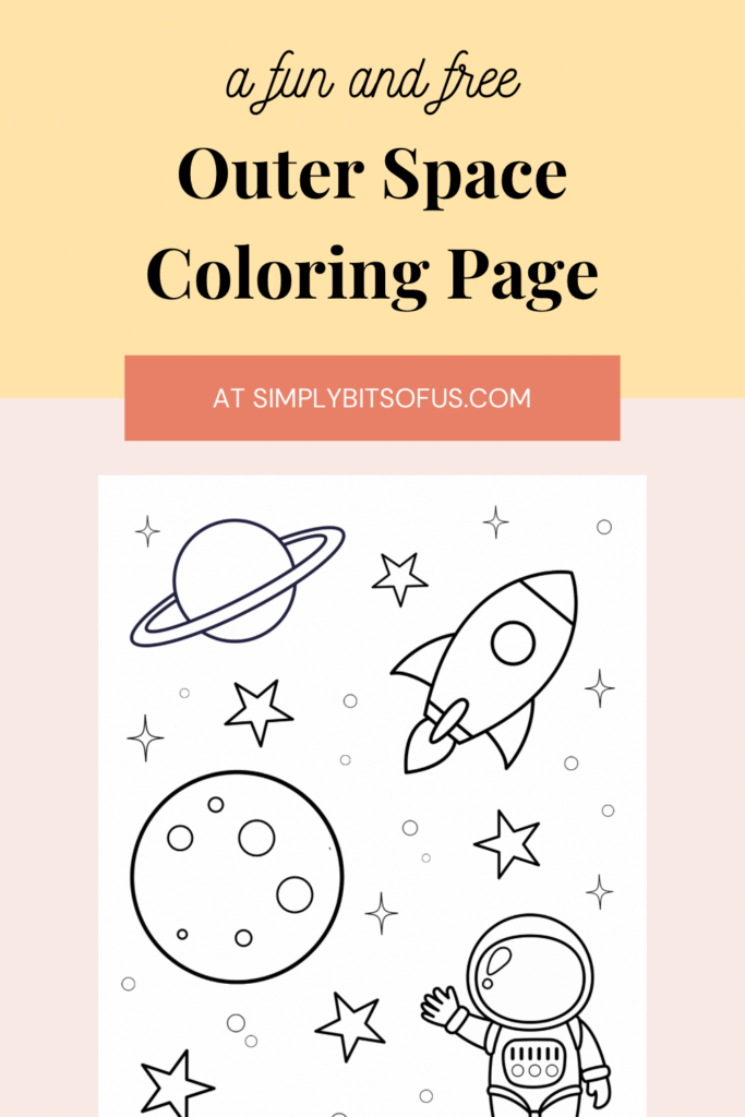 outer space coloring page