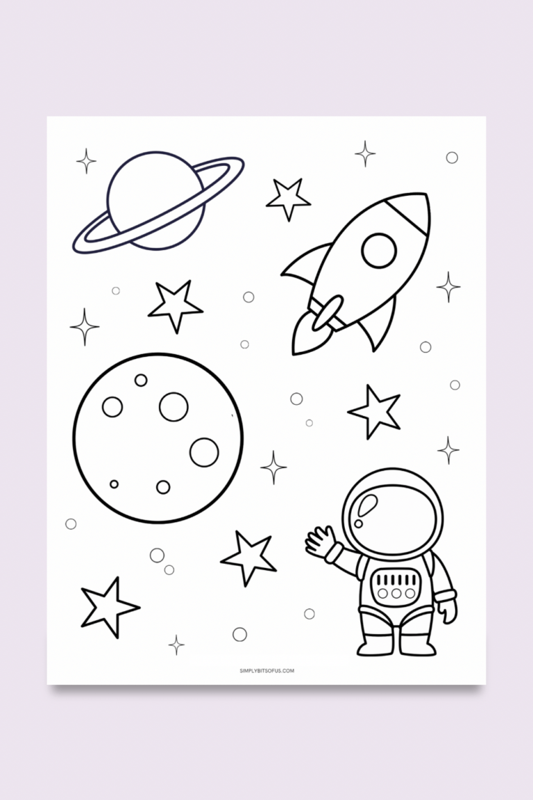 Outer Space Coloring Page – A Fun Activity for Kids