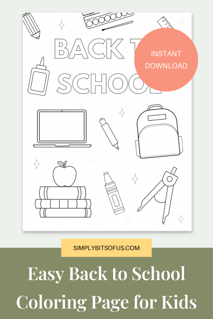 printable back to school coloring page