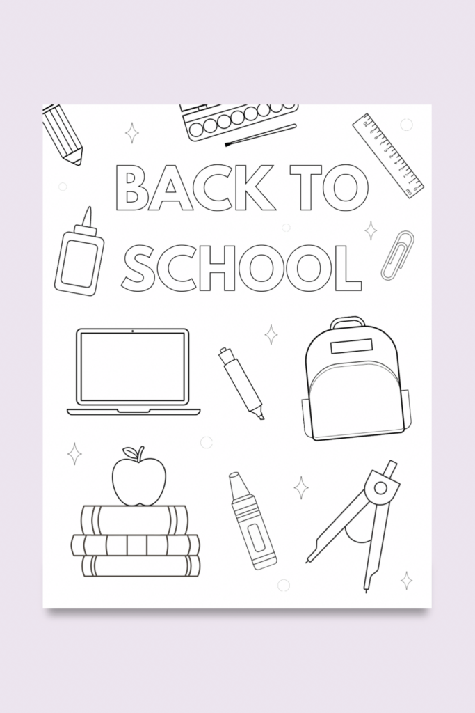 Printable Back to School Coloring Page to Kick Off the Year