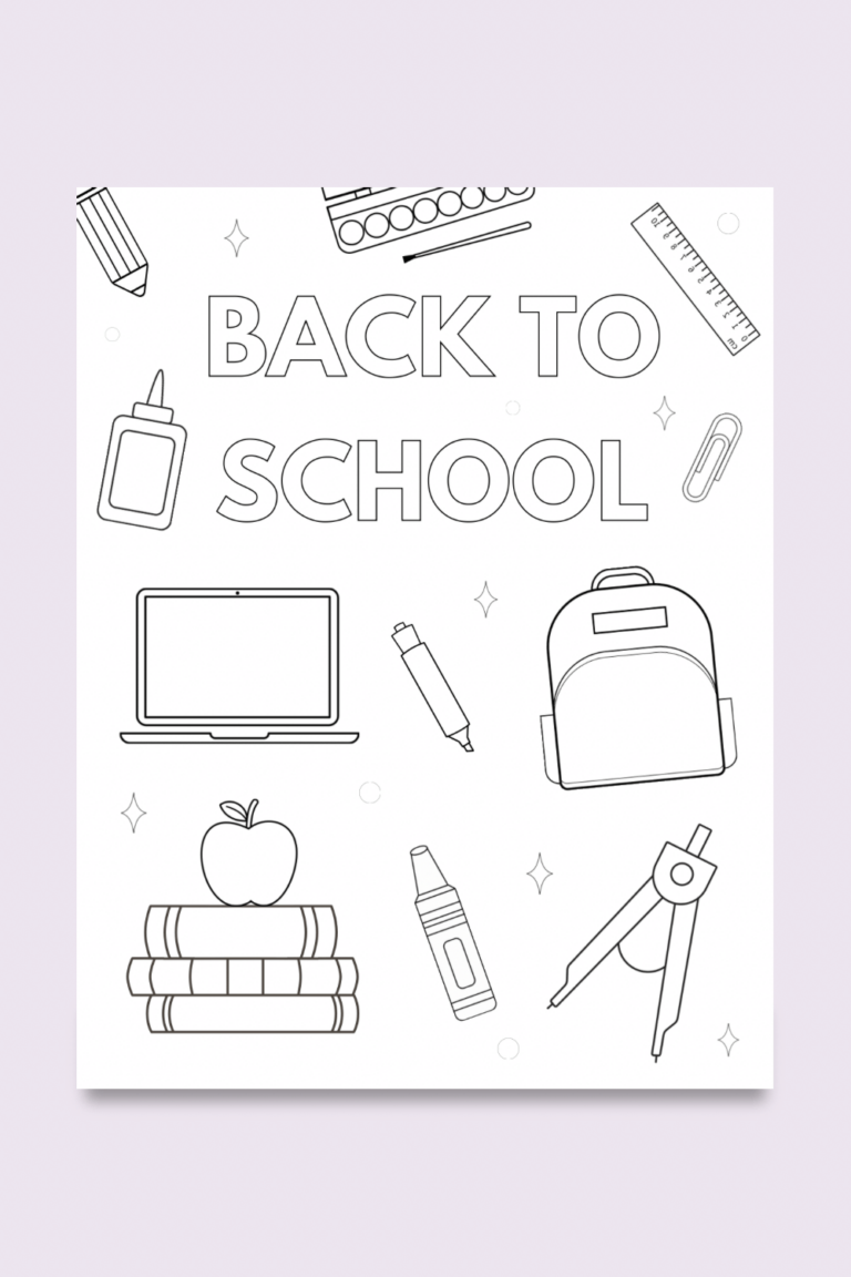 Printable Back to School Coloring Page to Kick Off the Year