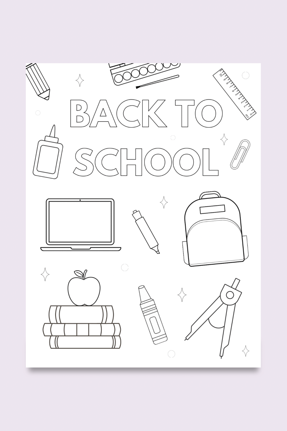Printable Back to School Coloring Page to Kick Off the Year - Simply ...